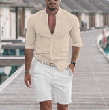 Men’s Casual Long-Sleeve Button Shirt