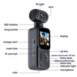 2K Dual-Lens Rotating Sports Camera