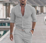Men’s Casual Long-Sleeve Button Shirt