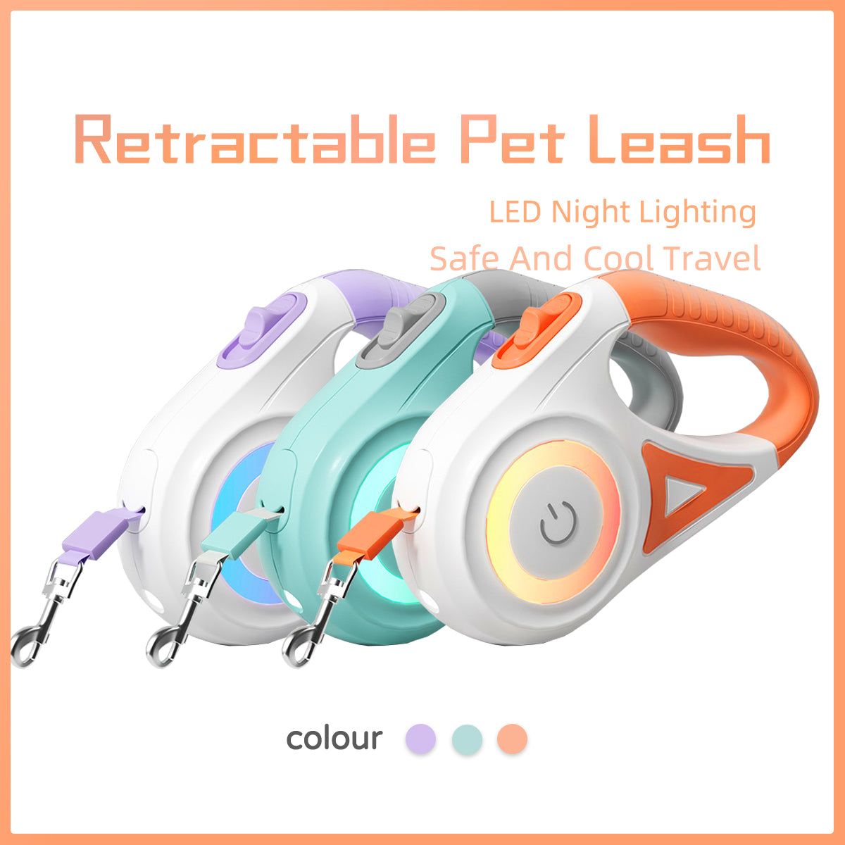 Retractable Pet Leash with Optional Collar