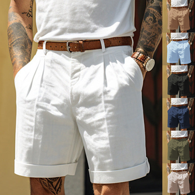 Men's loose-fit casual shorts with pockets