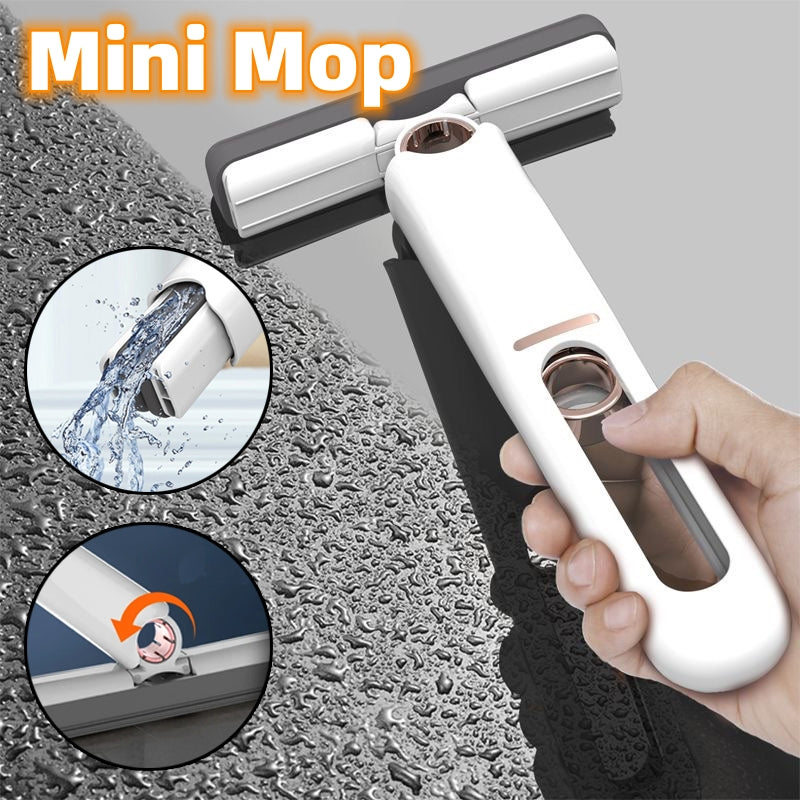 Mini squeeze sponge mop with replacement head options