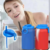 Reusable Soda Can Lid with Straw