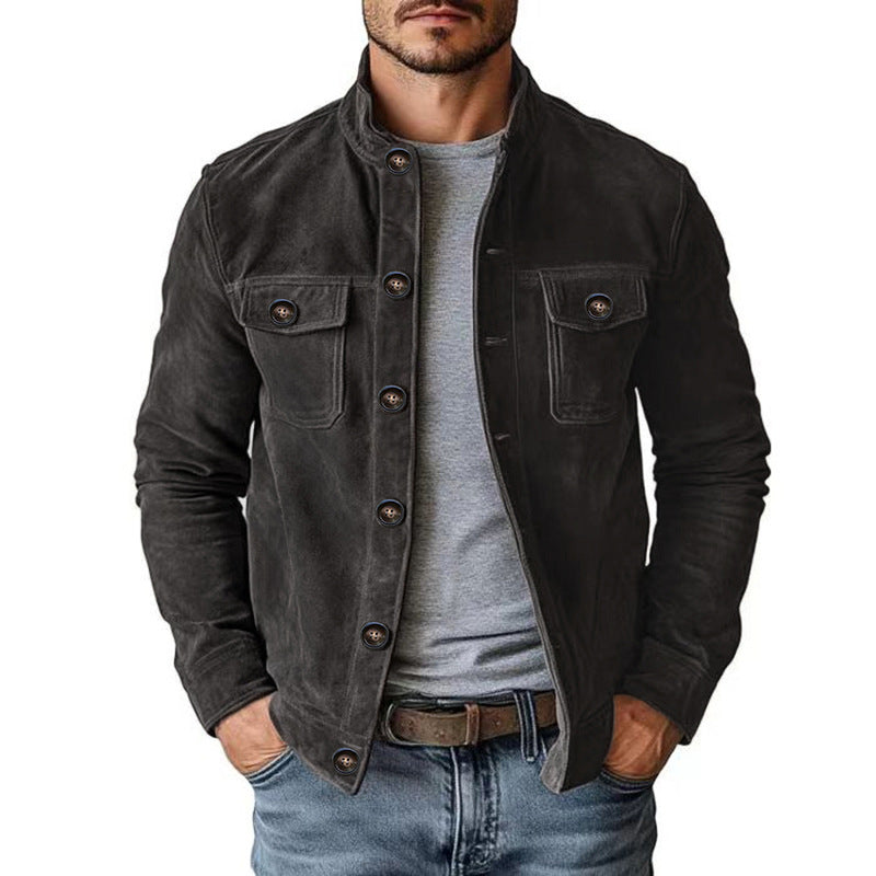 Men’s Faux-Suede Slim-Fit Jacket — product image 3 of 9
