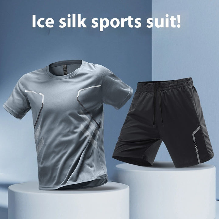 Men's lightweight T-shirt and shorts activewear set