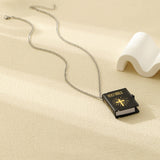 Cross & Bible Pendant Necklace