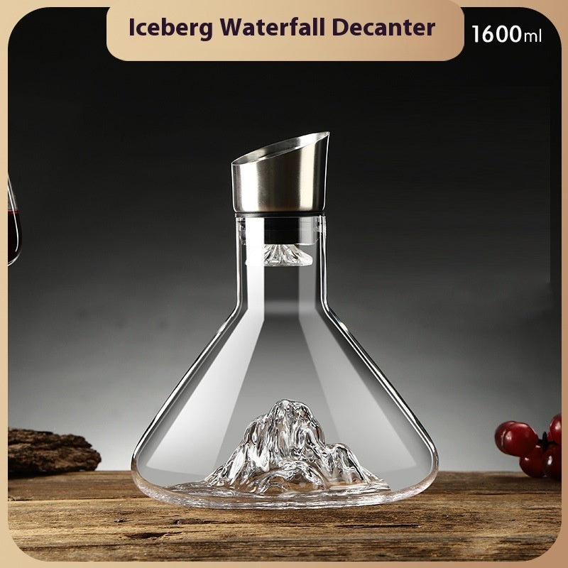 Iceberg-Style Glass Wine Decanter