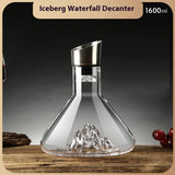 Iceberg-Style Glass Wine Decanter