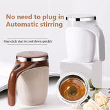 Rechargeable self-stirring mug