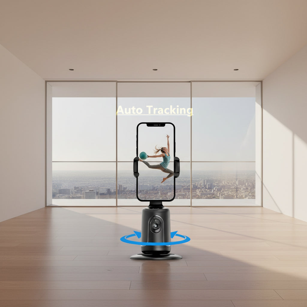 360-degree face-tracking phone gimbal and tripod