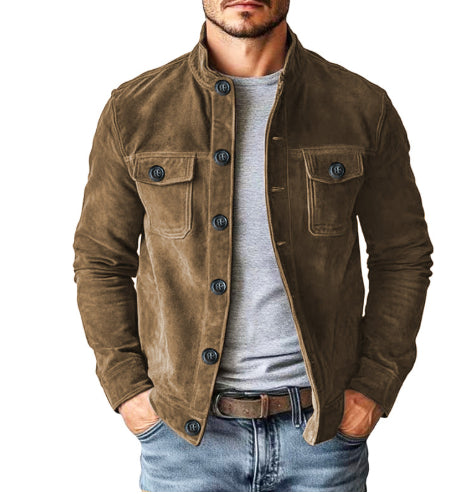 Men’s Faux-Suede Slim-Fit Jacket — product image 9 of 9