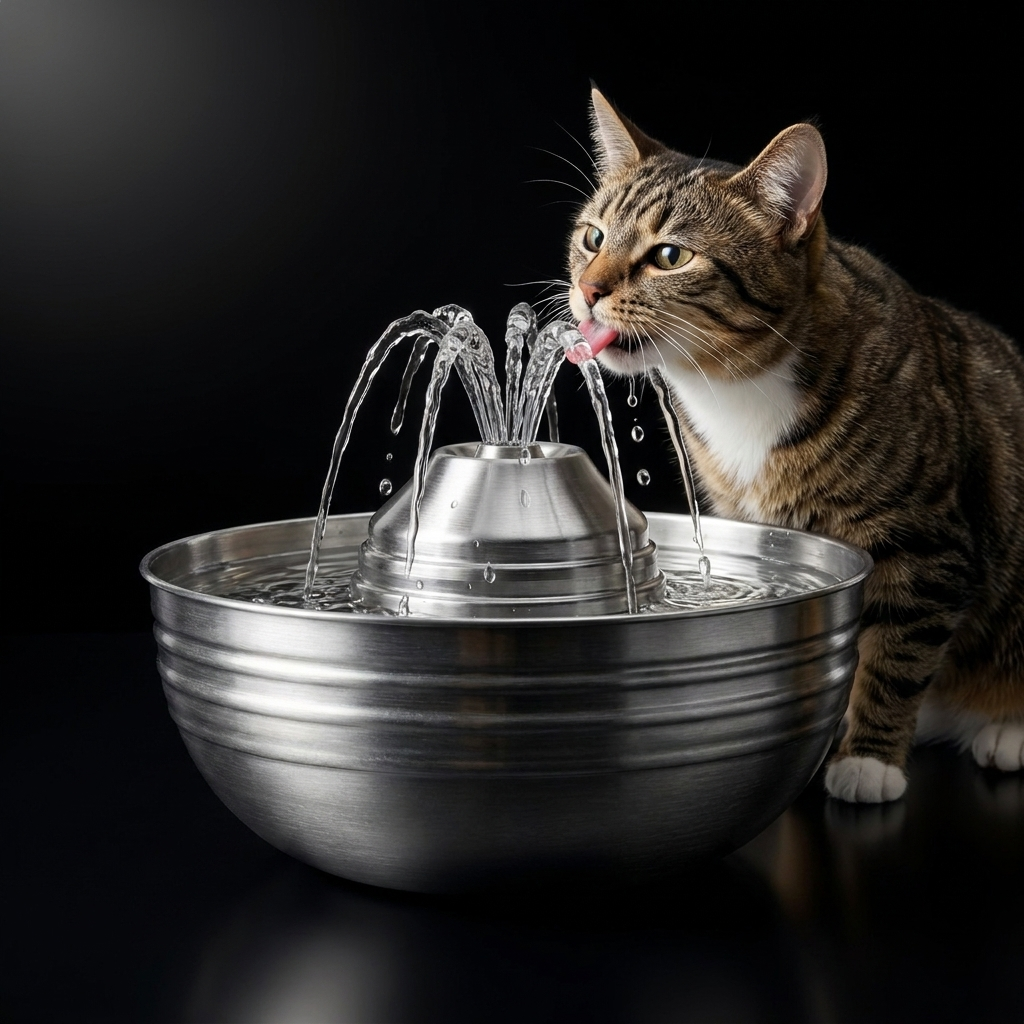 Stainless-Steel Pet Water Fountain with Filter — product image 2